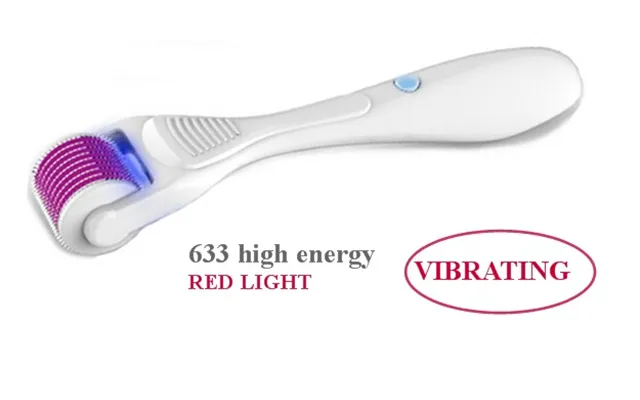 Led Vibrating Derma Roller Micro Needle- Red Light- Led Skin Laser Size -