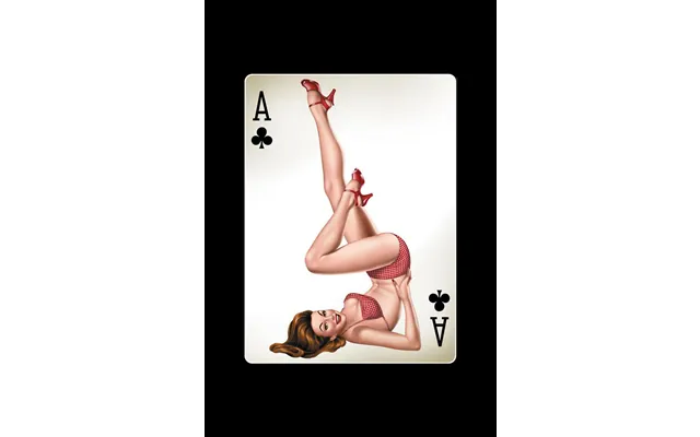 Ace Of Clubs Pin-up Girl Sticker By Michael Landefeld