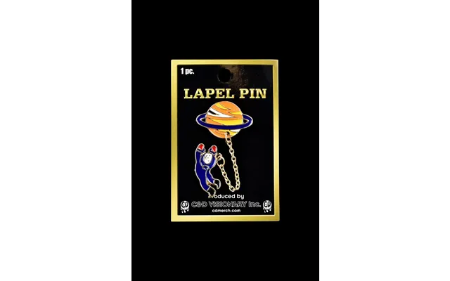 Alien Planet With Astronaut Explorer Lapel Pin