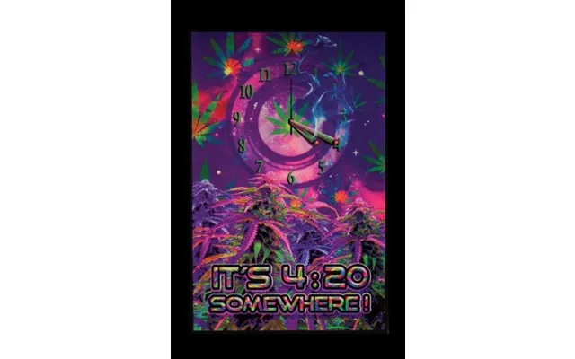 Blacklight Poster - It's 4 20 Somewhere
