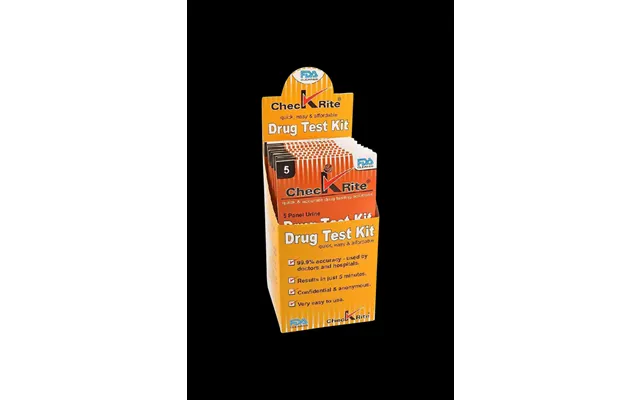 Check Rite 5 Panel Thc, Coc, Mamp, Amp, Opi Test Kit - Bulk 10 Pack