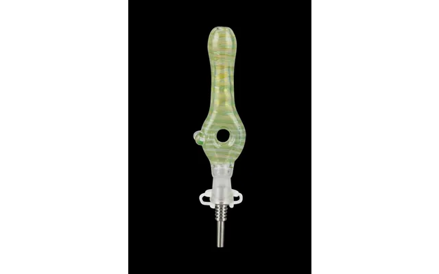 Glass Donut 10mm Dab Straw With Titanium Tip