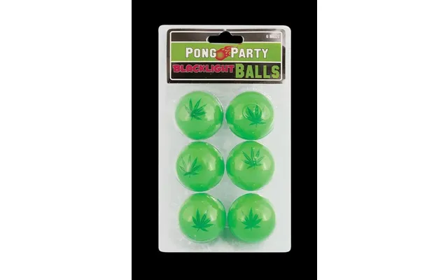 Hemp Leaf Black Light Pong Ball Set