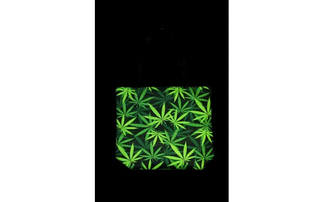 Jute Rope Handled Tote Bag - Hemp Leaves