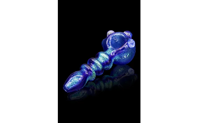 La Pipes Solid Blue Dichro Maria Ringed Spoon - Andromeda