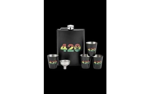 Roast & Toast Rasta 420 Flask Set