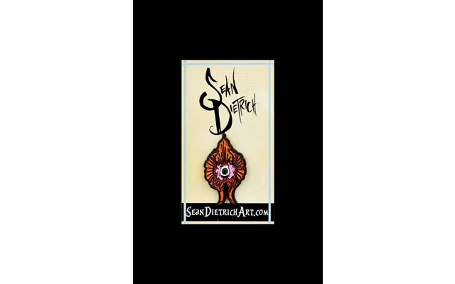 Sean Dietrich Orange Orchid Enamel Hat Pin