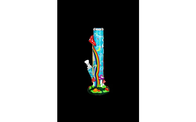 Sneaky Skeleton And Watchful Fungi Glow In Dark Tube Water Pipe