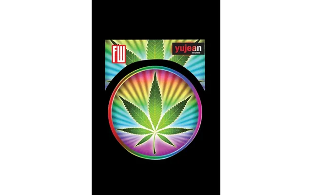 Sticker Psychedelic Hemp Leaf - Frank Wiedemann
