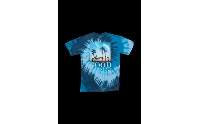 Stonerdays Good Vibes Throwback Blue Tie Dye Tee
