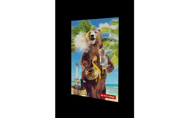 Stonerdays Master Kush Bear Goes To Hawaii Hemp Cards