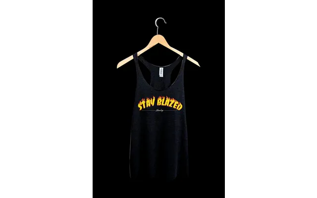 Stonerdays Stay Blazed Flames Racerback Tank Top