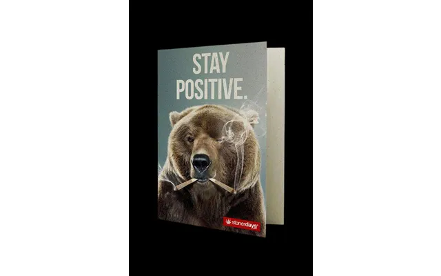 Stonerdays Stay Positive Bear Hemp Cards