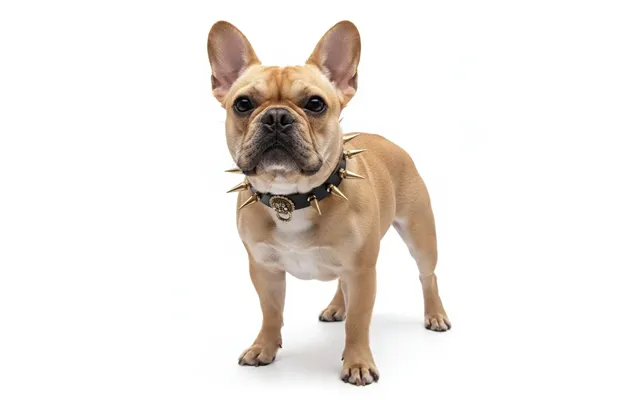 Guardian Spiked Collar For French Bulldog - Brown , Xs