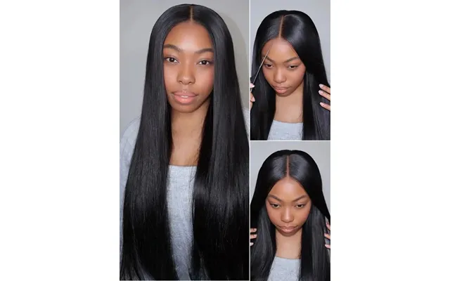 100 Off Sunber Hair Yaki Straight Glueless 7x5 Bye Bye Knots Pre-cut Closure Wig With Bleach Knots, 7*5 No Slip - Elasti