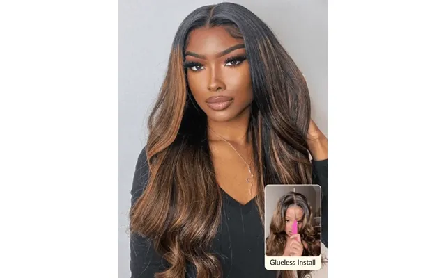 20'' 139 Sunber Hair 13x4 7x5 Balayage Highlight Body Wave Pre Cut Lace Frontal Wigs With Invisi Drawstring - 13x4-with 