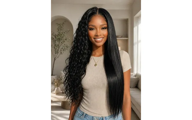 Sunber Hair 13x4 Pre Everything Wet & Wavy 2 In 1 Dry Straight To Wet Water Wave Human Hair Lace Frontal Wig With Invisi