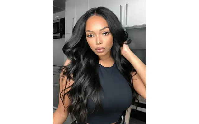 Sunber Hair Body Wave Affordable No Lace V Part Wig Natural Color Human Hair - 14