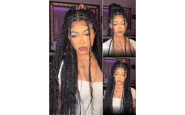 Sunber Hair Full 360 Lace 200% Density Knotless Boho Box Braid Wigs For Black Women Flash Deal - 36