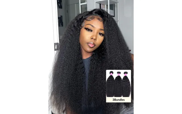 Sunber Hair Hair 3 Bundles Brazilian Kinky Straight Hair Weft On Sale 8-26 Inches 100% Human Hair - 8 1 Pc