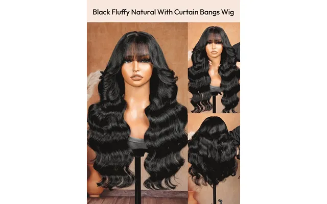 Sunber Hair Pre-everything 7x5 13x4 Lace Frontal Loose Wave Wigs With Bangs-fluffy Hair 3d Dome Cap & Glueless - 7x5--18