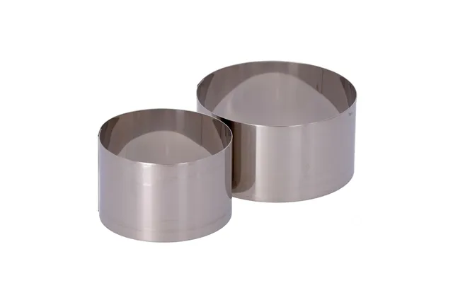 2 Round Stainless Steel Cooking Rings. Diameters 80 And 100 Mm