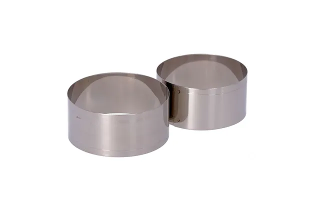 2 Round Stainless Steel Cooking Rings. Diameters 80 And 90 Mm