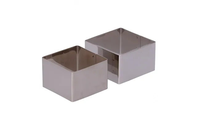 2 Steel Cooking Squares. Sides 74 And 82 Mm. 50 Mm Height