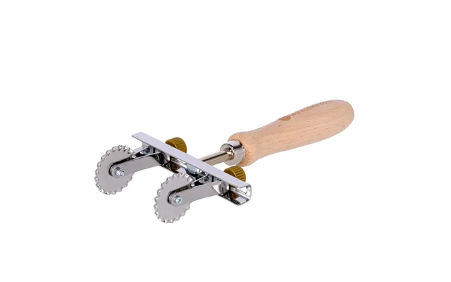 Adjustable Pasta Cutter With 2 Stainless Steel Toothed Wheels