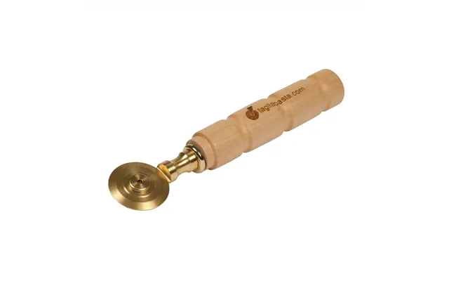 Brass Pasta Cutter With Single Smooth Blade 38 Mm Diameter. Maple Wood Handle