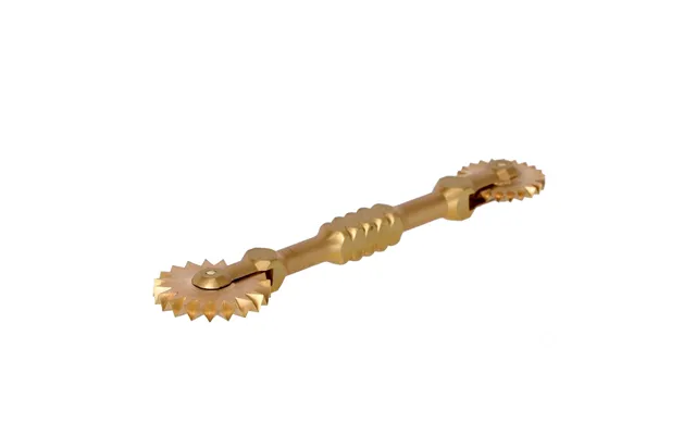 Double Brass Cutter Wheel With 2 Toothed Blades Of Different Diameters - 38 And 30 Mm