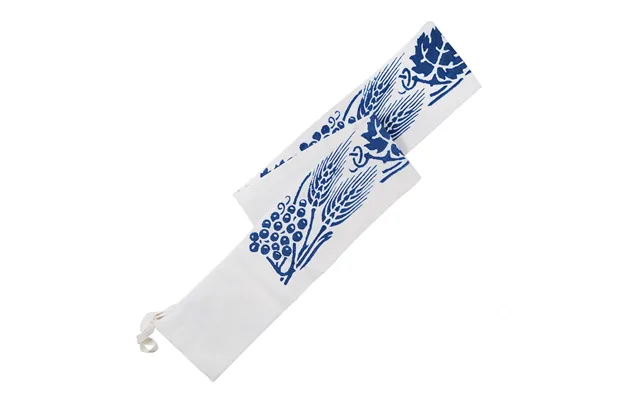 Linen-cotton Rolling Pin Cover With Blue Romagna Prints. Max Length 70 Cm