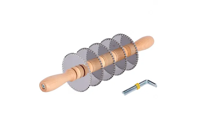 Professional Rolling Pastry Cutter With 5 Serrated Blades In Stainless Steel