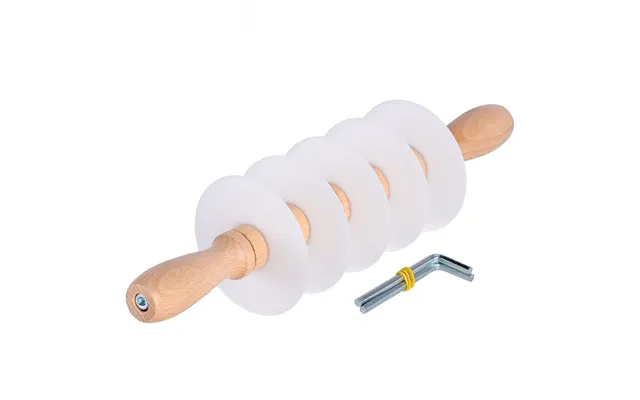 Professional Rolling Pastry Cutter With 5 Straight Blades In Food Safe Pom Plastic