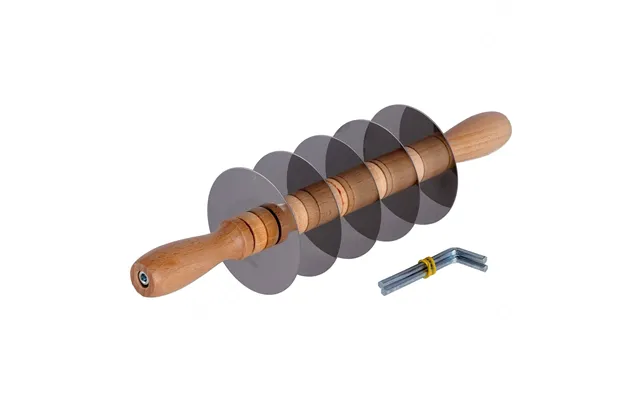Professional Rolling Pastry Cutter With 5 Straight Blades In Stainless Steel