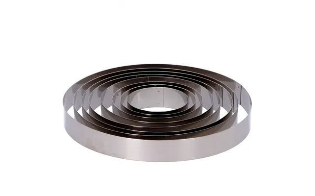 Set Of 8 Stainless Steel Rings For Cakes. Height 30 Mm