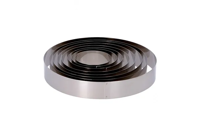 Set Of 8 Stainless Steel Rings For Cakes. Height 40 Mm