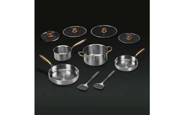 Pure Titanium Deep Pan Set 10-piece
