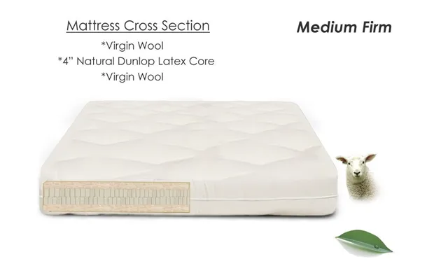 Ecopure Rest Virgin Wool Mattress - Virgin Wool Futon Mattress With 4 Latex