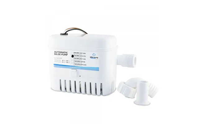 Albin 01-04-016 Automatic Bilge Pump 750 Gph 12v - Submersible 750 Gallon Per Hour And 660 Gallon Per Hour At 3 Feet Hea