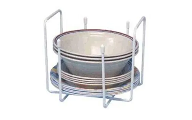 Ap Products 004201 Bowl & Saucer Stack & Tot Used For Stacking And Storing Bowls And Saucers Vinyl Coated Steel Wire Whi