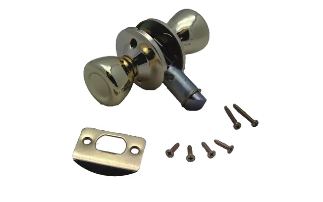 Ap Products 013-203 Entry Door Handle Knob Style Handle For Rv Passage Door Polished Brass With Mounting Screw