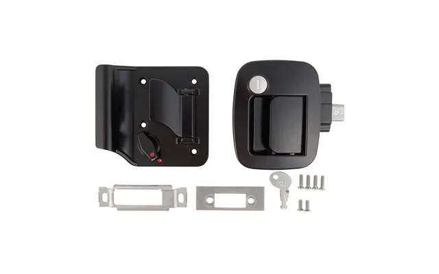 Ap Products 013-688 Bauer Metal Travel Trailer Lock Blk Paddle Style Handle Replacement For Bauer Horse Trailer Door Loc