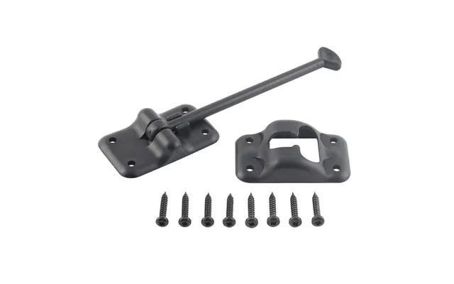 Ap Products 013085bl Plastic Door Holdback 6ft Black Use With Rv Or Trailer To Hold Door Securely Open T-style Catch 6 I