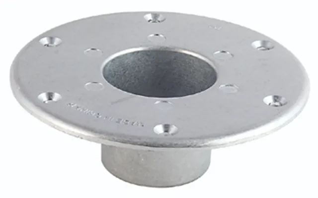 Ap Products 0131112 Flush Table Base Pedestal Base Round Flush Mount 6 In Diameter X 2 In Height 6 Mounting Holes Chrome