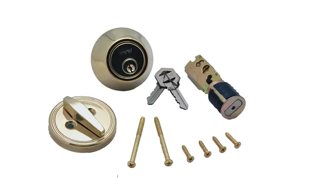 Ap Products 013222 Single Dead Bolt - Pb Single Deadbolt With Keys Fits 2-3 8 In Or 2-3 4 In Backsets Fits Standard And 