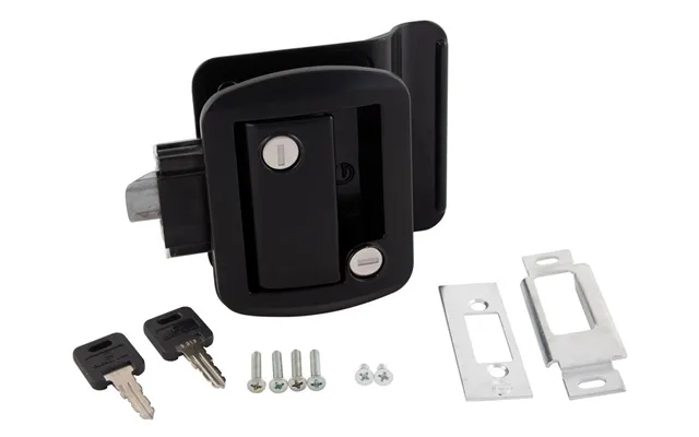Ap Products 013570 Metal Tt Lock W Keys Blk Paddle Style Handle For Travel Trailer Lock With Cut Out Dimensions Of 2-3 4