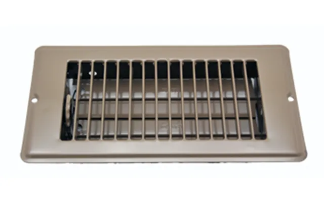 Ap Products 013626 Floor Register 4 In Width X 8 In Length 5-1 4 In Width Overall X 10 Length Overall With Damper Brown