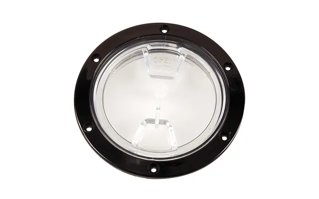 Beckson Dp40-b-c 4 Inch Clear Center Screw Out Deck Plate Black 4