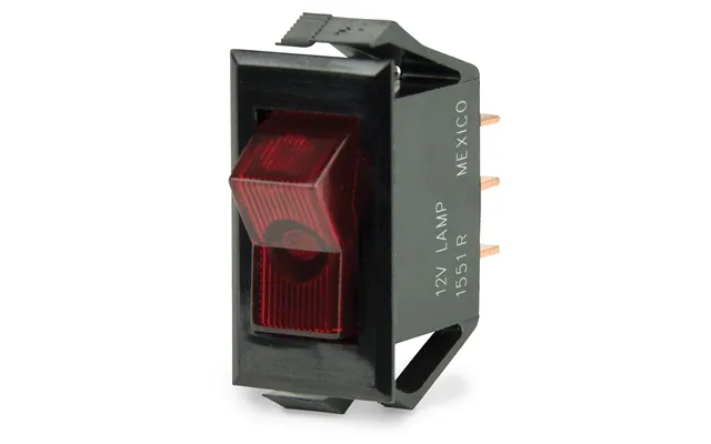 Bep 1001705 Illuminated Spst Rocker Switch - Red Led